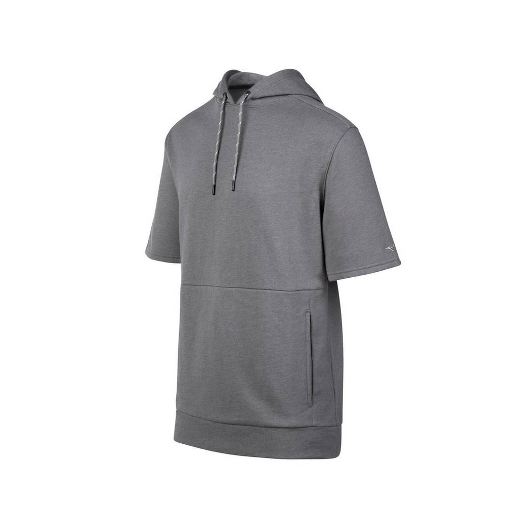 Panske Mikina Mizuno Game Time Short Sleeve Siva Vypredaj TOSX23186